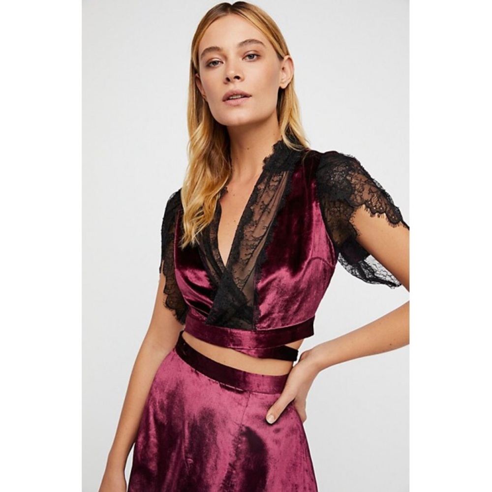 Free people velvet set wrap